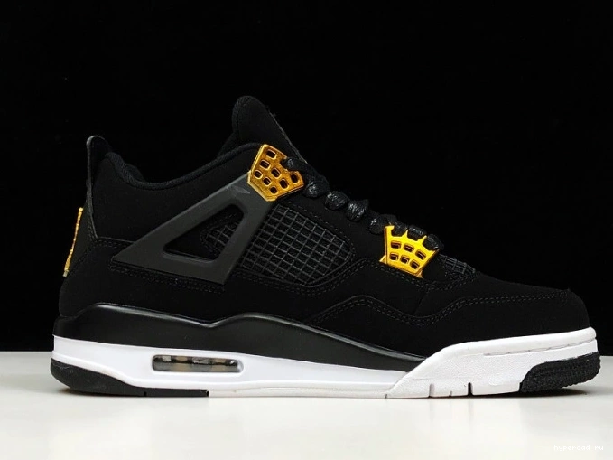 Air 308497-032 Black Gold-White Jordan 4 Metallic Royalty 0815
